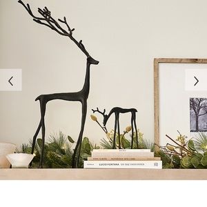 Pottery Barn Bronze Sculpted Reindeer-small